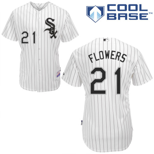 Tyler Flowers #21 MLB Jersey-Chicago White Sox Men's Authentic Home White Cool Base Baseball Jersey